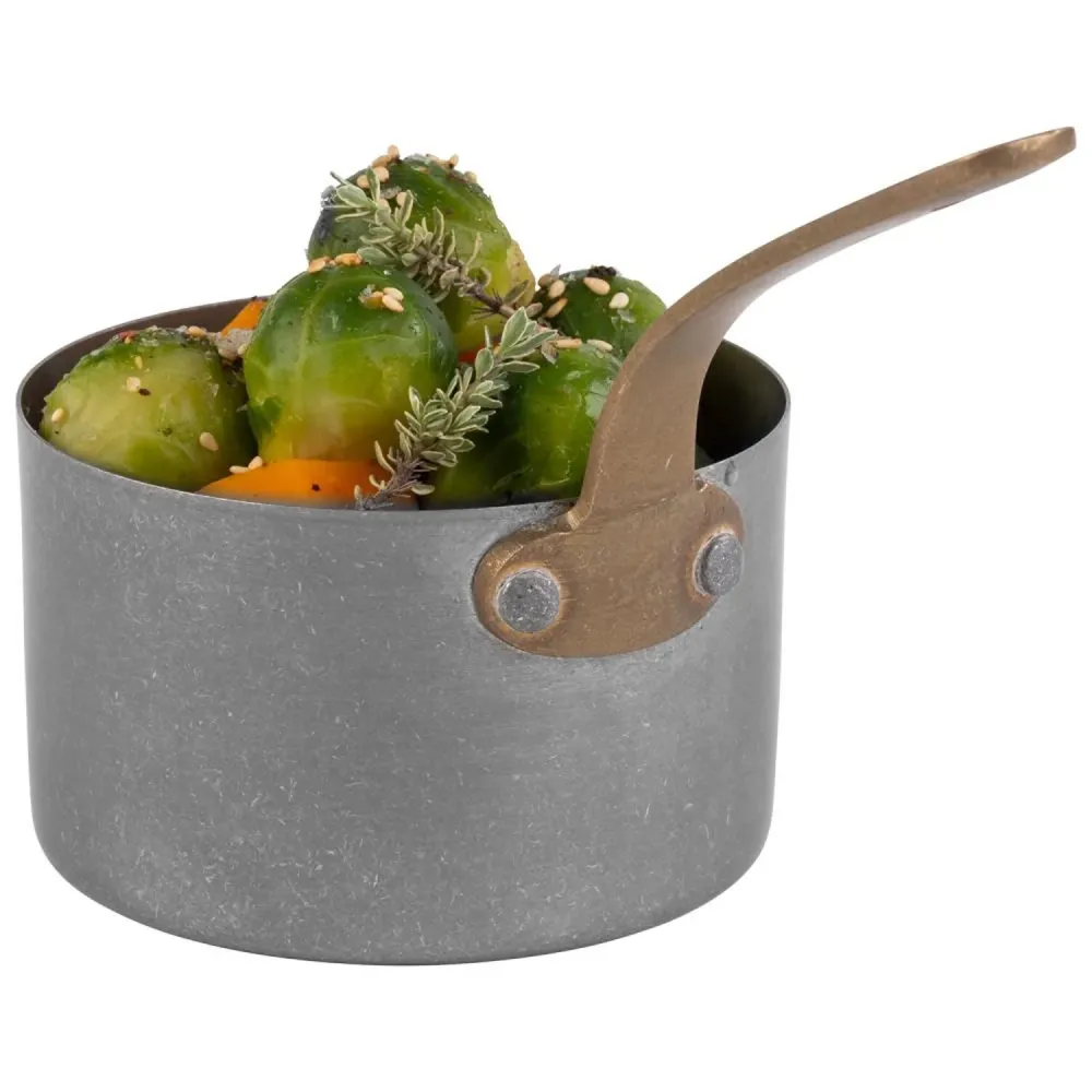 (6 stk.) Kasserolle / Serveringsgryde - VINTARA - Rustfrit metal - 0,3 Liter - Ø 95mm