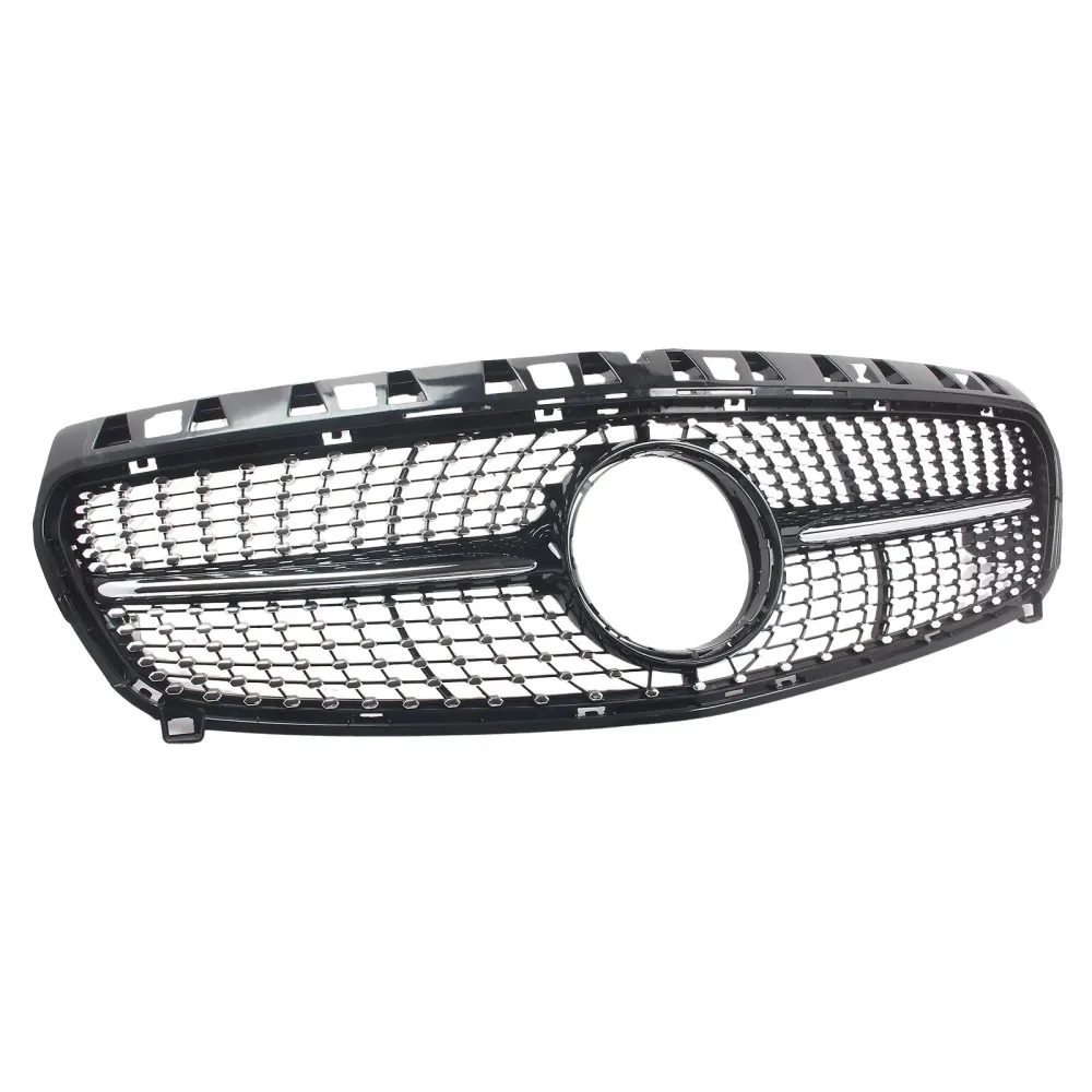 Frontgrill til Mercedes CLA W117 (2013–2015) Diamant-Style - Blank Sort