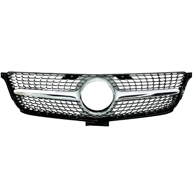 Frontgrill til Mercedes GLE W166 (2016-2019) Diamant-Style - Blank Sort