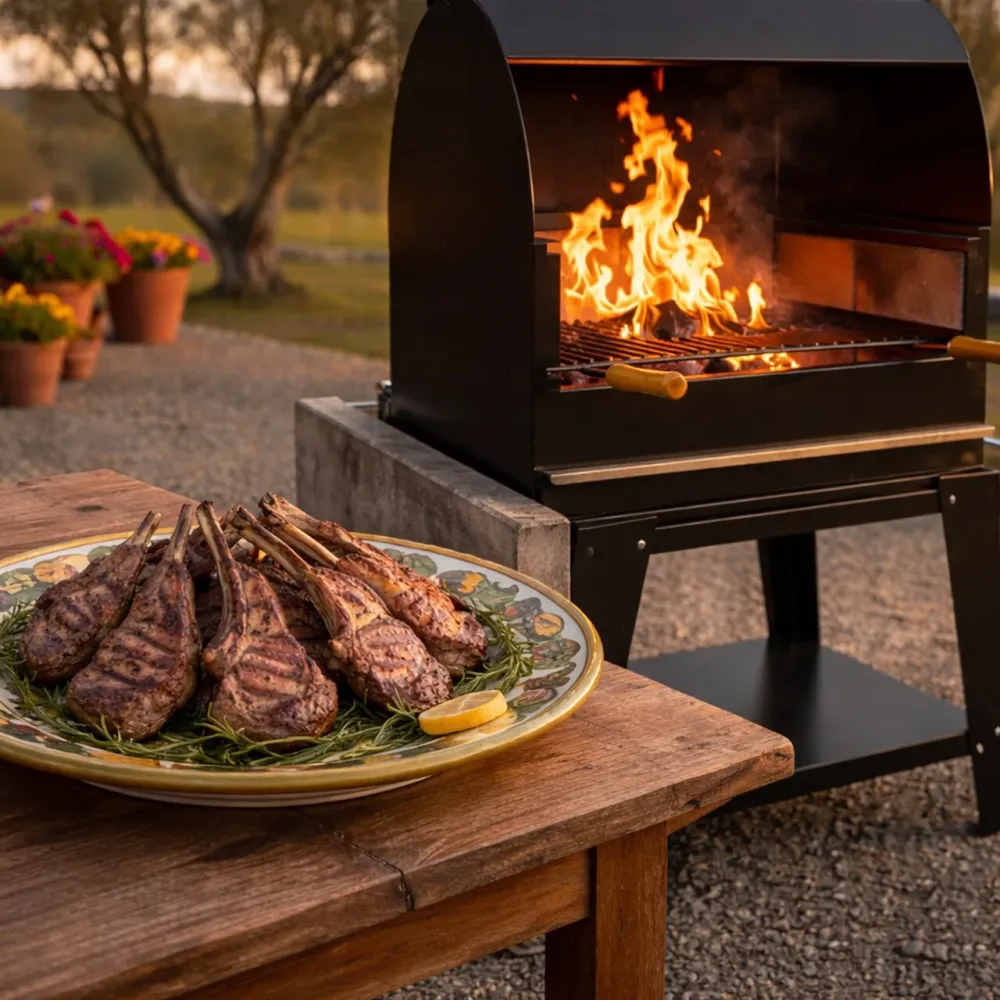 Grill i metal og mursten AC88F