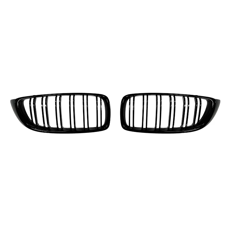 Nyrer Sæt – Front Dobbelt Gitter Grill til BMW 4-Serie F32 2-dørs (2014-2020) – Blank Sort