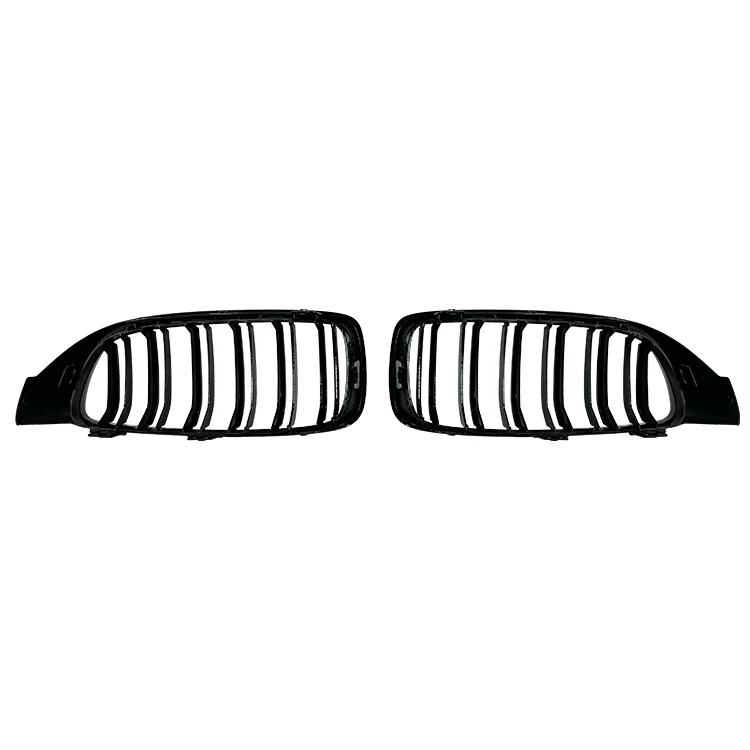 Nyrer Sæt – Front Dobbelt Gitter Grill til BMW 4-Serie F32 2-dørs (2014-2020) – Blank Sort