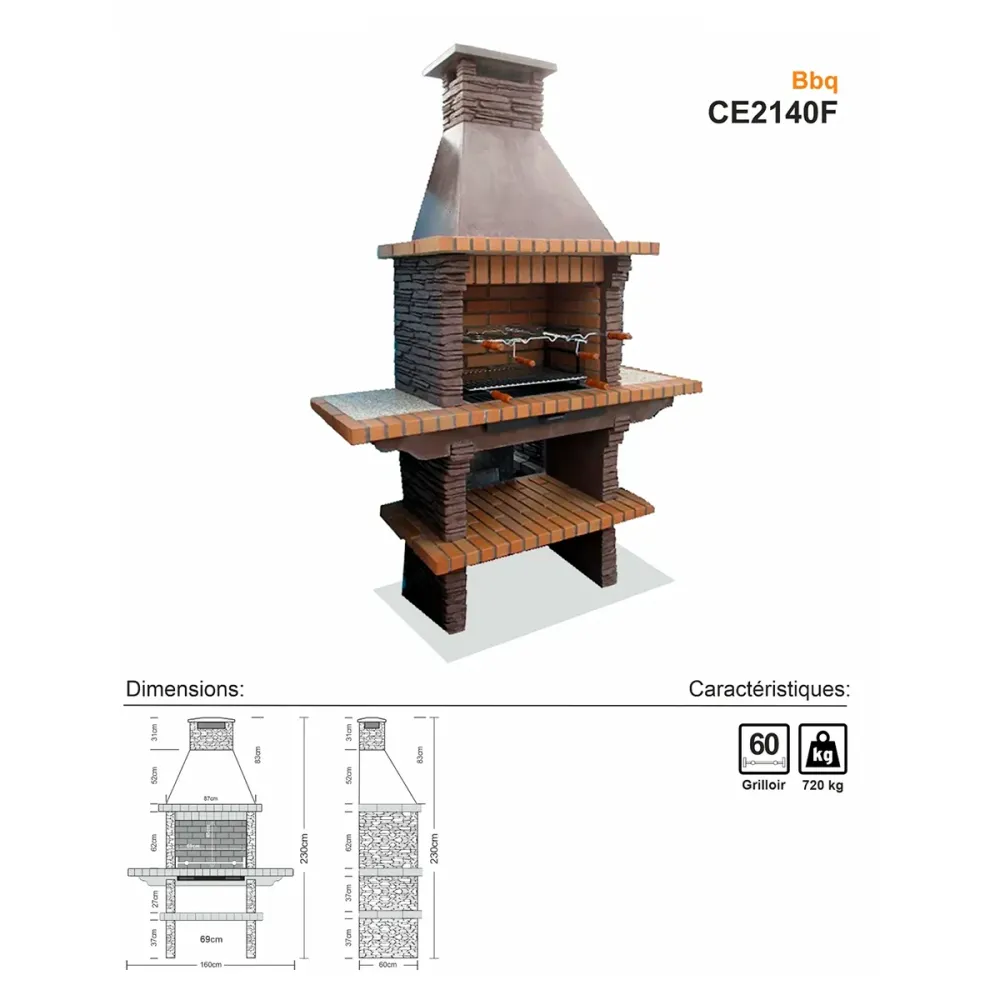 Portugisisk Havebarbecue CE2140F