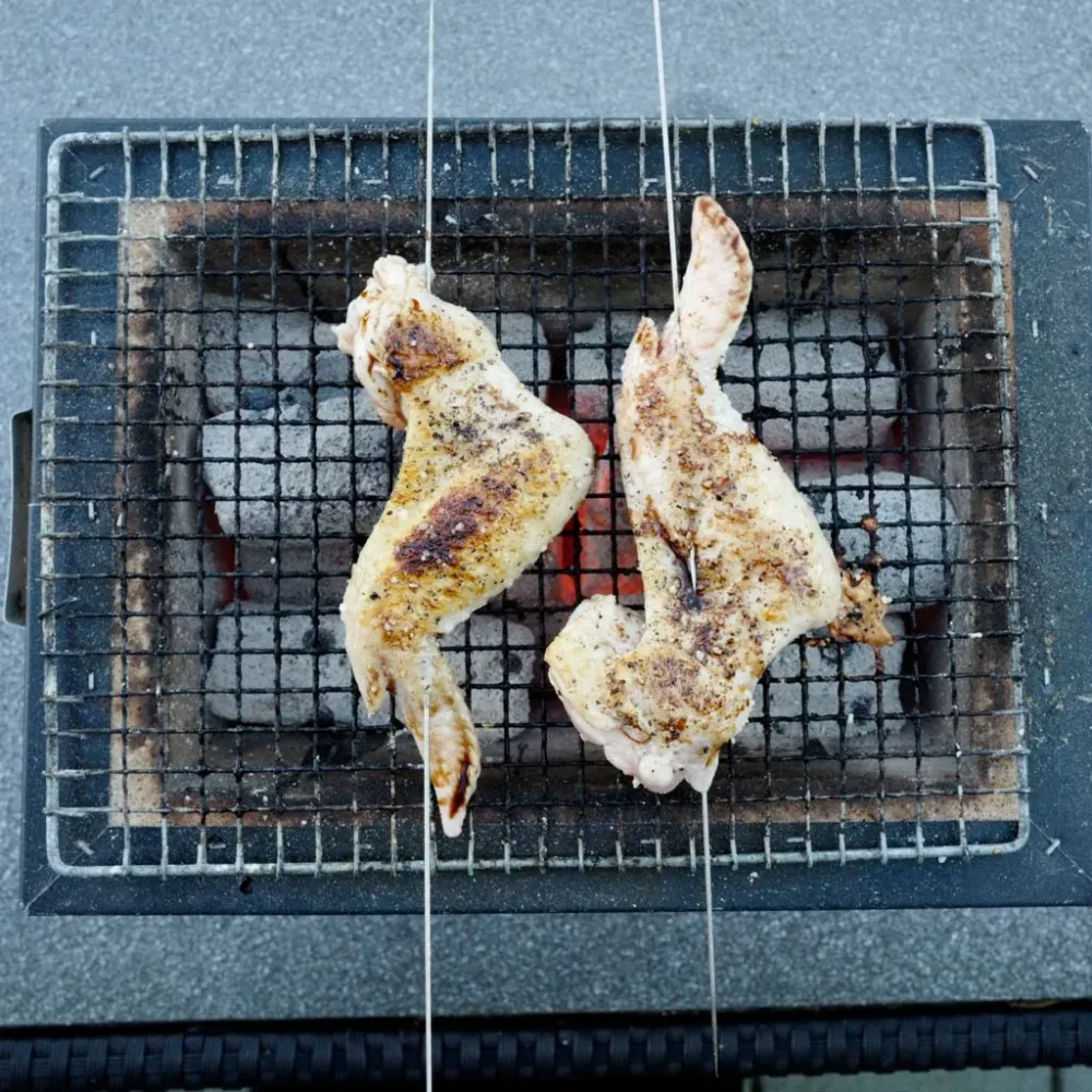 Grillspyd udformet i holdbart japansk metal - 39 cm