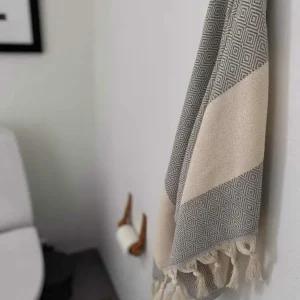 Hamam håndklæde – Diamond grå – 50x100