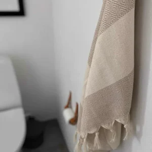 Hamam håndklæde – Diamond beige - 50x100
