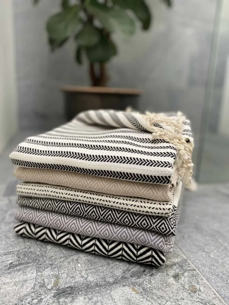 Hamam håndklæde med flotte striber – 50x100cm