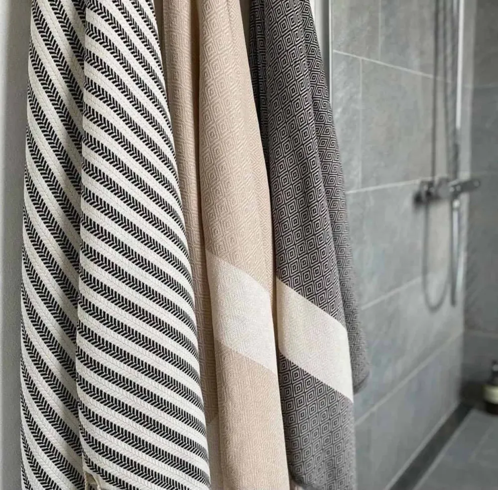 Hamam håndklæde med flotte striber – 50x100cm