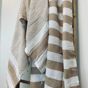 Hammam håndklæde – Beige strib