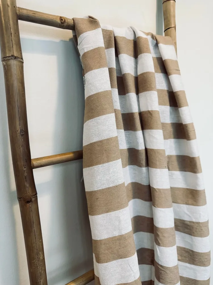 Hammam håndklæde – Beige strib