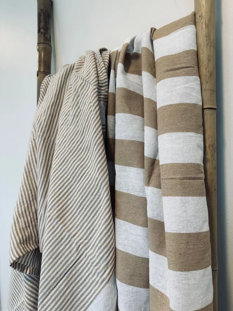 Hammam håndklæde – Beige strib