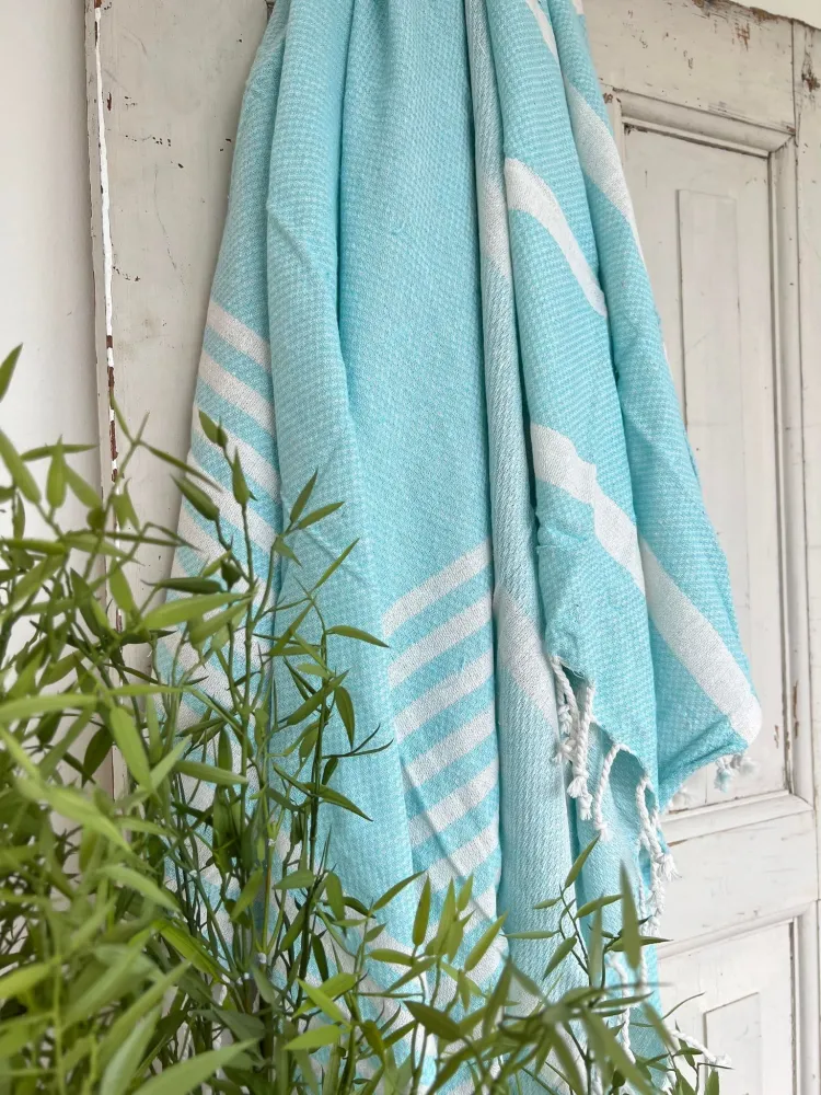 Hammam håndklæde - BLUE MIX Økotex