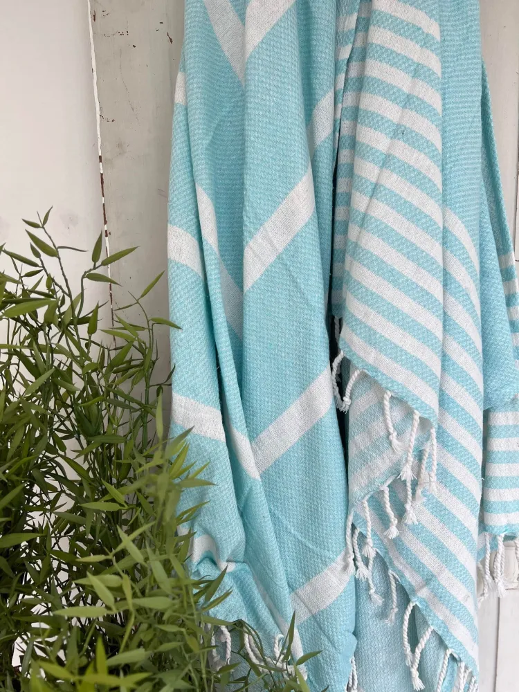 Hammam håndklæde - BLUE MIX Økotex