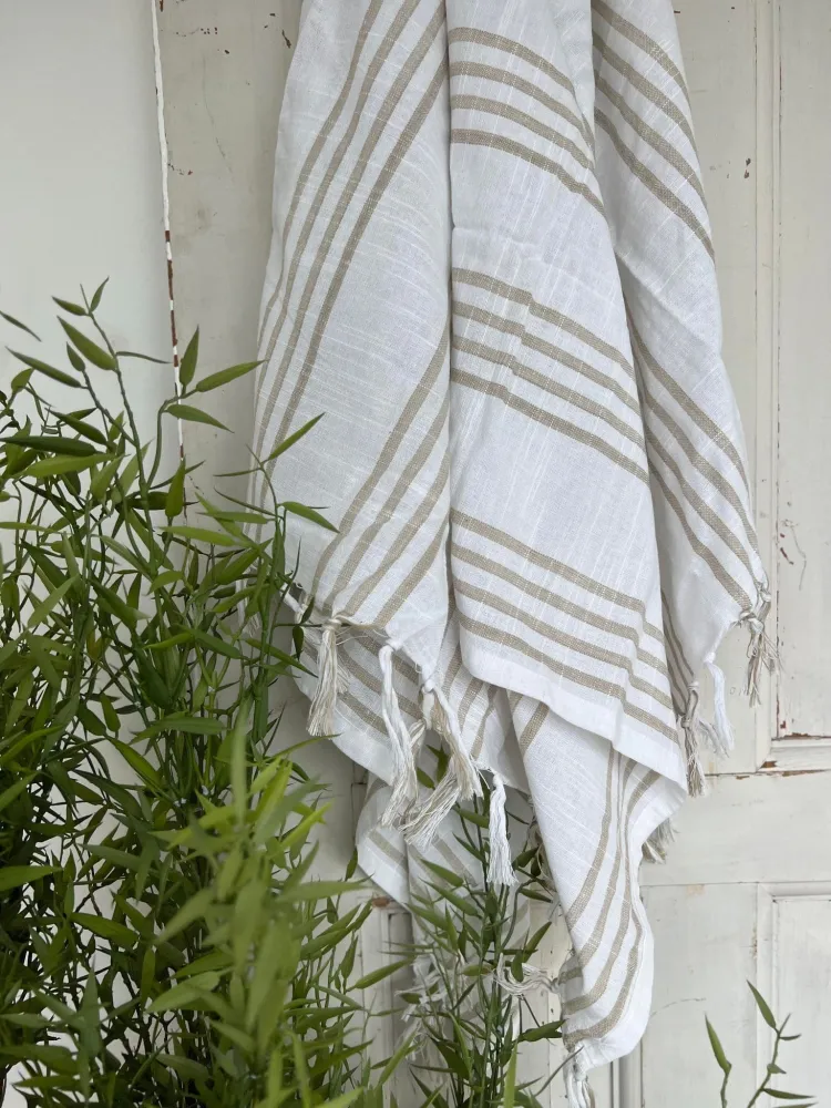Hammam håndklæde - COTTON Beige Økotex