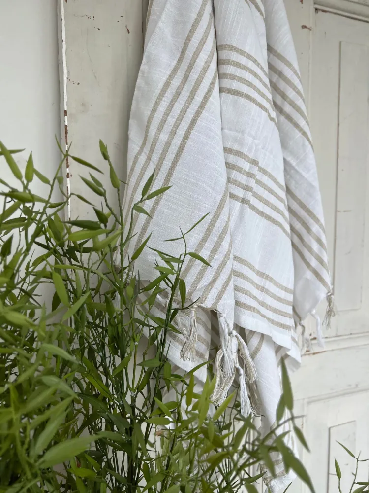 Hammam håndklæde - COTTON Beige Økotex