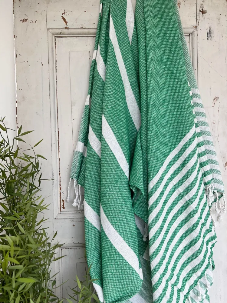 Hammam håndklæde - GREEN MIX