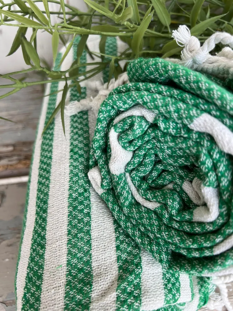 Hammam håndklæde - GREEN MIX