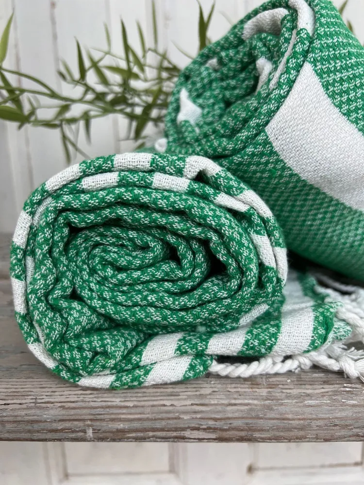Hammam håndklæde - GREEN MIX