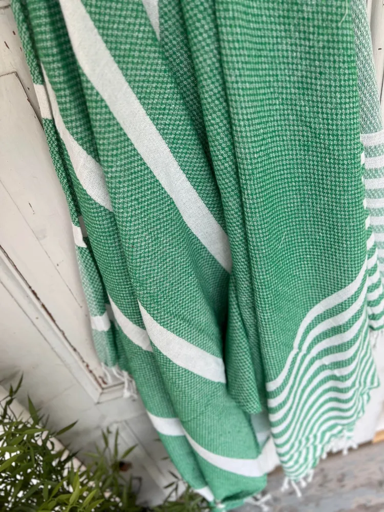 Hammam håndklæde - GREEN MIX