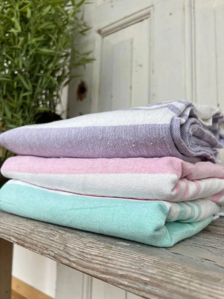 Hammam håndklæde - Pastel lilla Økotex