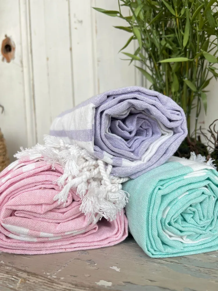Hammam håndklæde - Pastel lilla Økotex