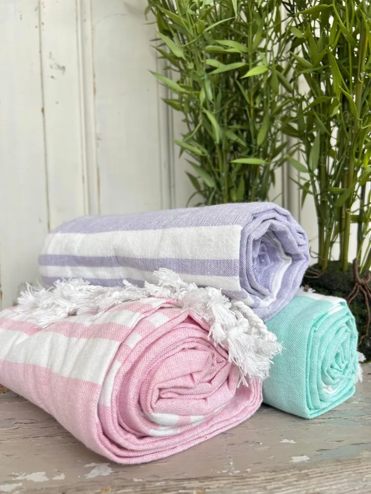 Hammam håndklæde - Pastel lilla Økotex