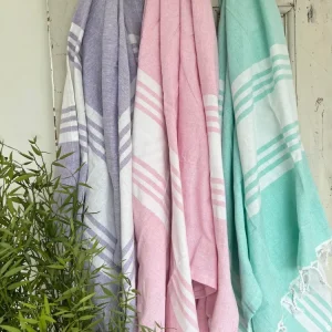 Hammam håndklæde - Pastel lyserød Økotex