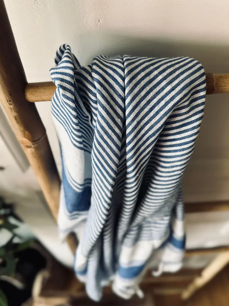 Hammam håndklæde - Blå summer