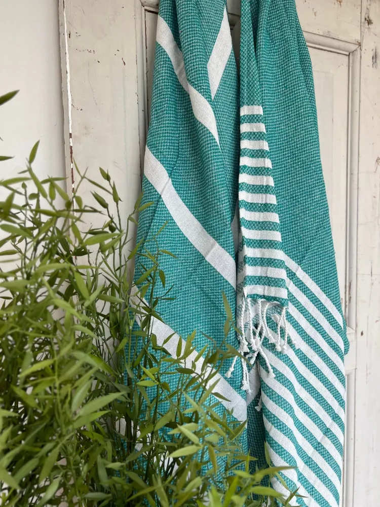 Hammam håndklæde - TURKIS MIX Økotex