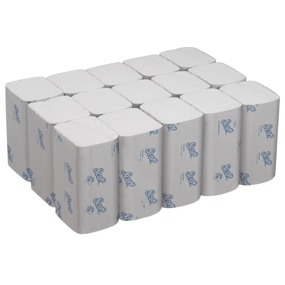 Kimberly Clark Essential™ Interfold Håndklædeark 6617 – 21.20x20 cm, 1-lags, V-fold (5.100 ark)