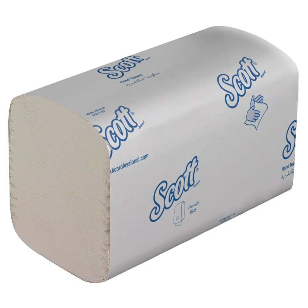 Kimberly Clark Essential™ Interfold Håndklædeark 6617 – 21.20x20 cm, 1-lags, V-fold (5.100 ark)