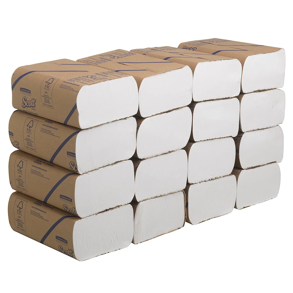 Kimberly Clark Multifold Håndklædeark 3749 Airflex™ – 1-lags, 20x24cm Hvid (4.000 ark)