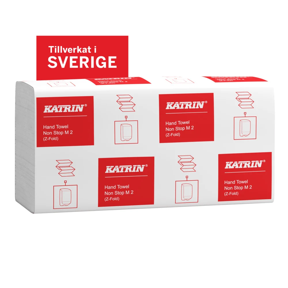 Katrin M2 Plus Non Stop Z-Fold – 2-lags Håndklædeark (PEFC) - 3000 stk