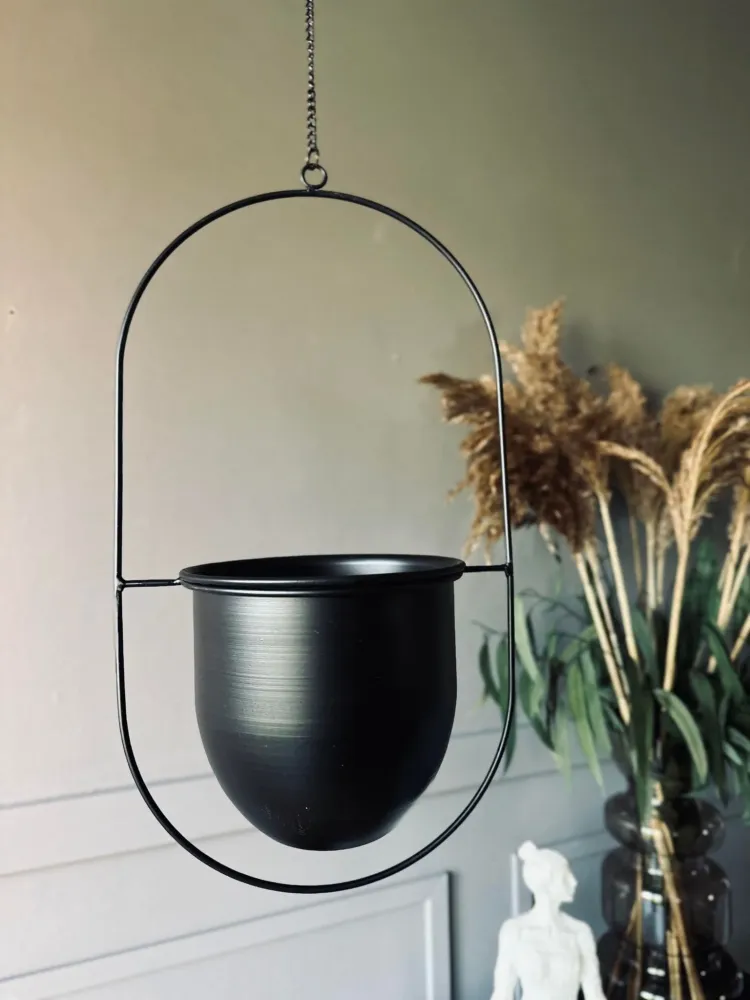 Potte med ophæng i Black