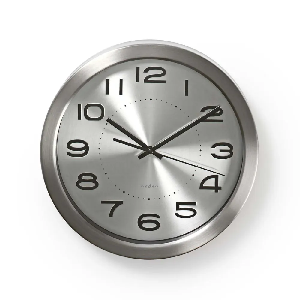 Nedis CLWA010MT30SR Vægur 30 cm Rustfri stål