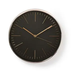 Nedis CLWA013PC30BK Vægur 30 cm - Rosa guld / Sort