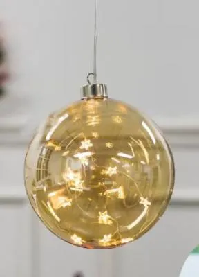 Kugle med LED - Ø15 cm glas