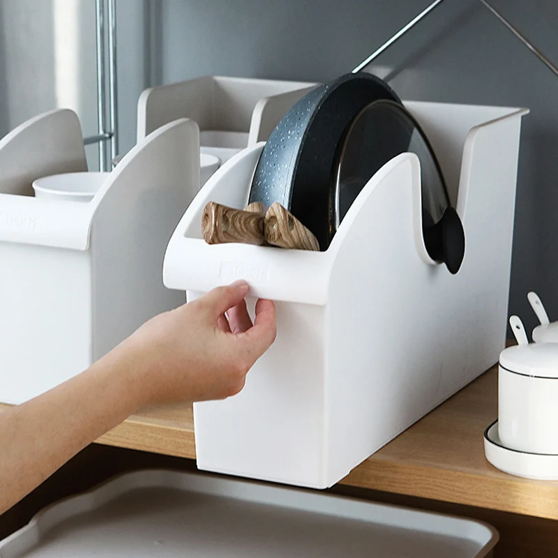 Kitchen Pot Lid & Storage Box Pulley White