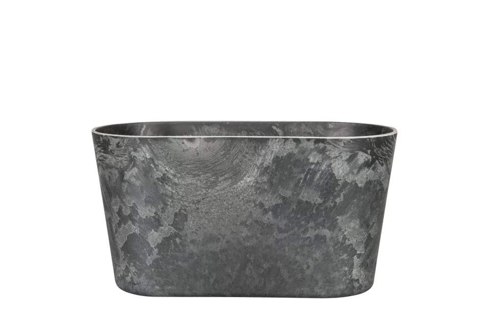 Skjuler Tough plast Grå Krukke Pot Oval 20x7x10cm