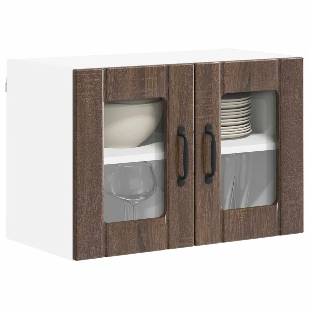 Køkkenvægskabe 2 pcs Brun eg 60 x 31 x 40 cm Manufactured træ