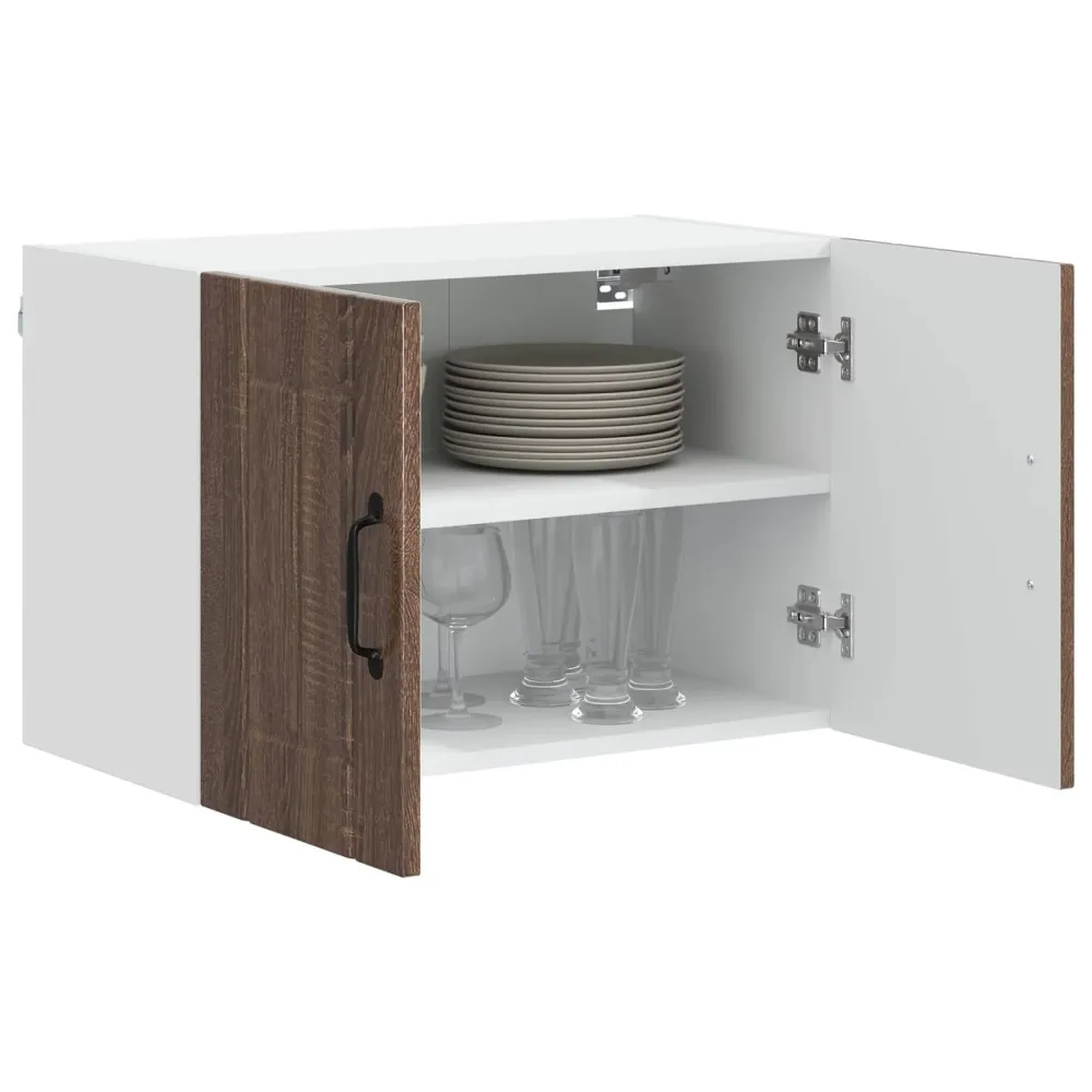 Køkkenvægskabe 2 pcs Brun eg 60 x 31 x 40 cm Produced træ
