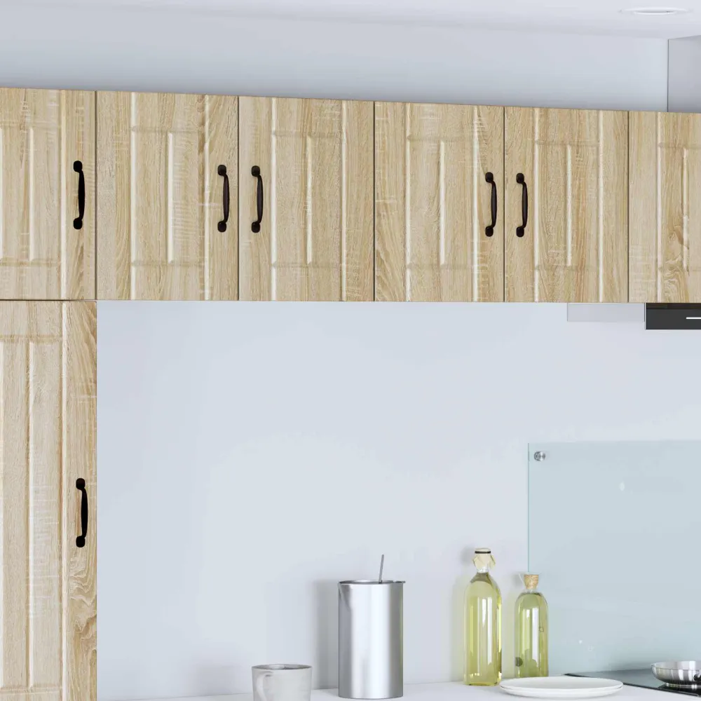 Køkkenvægskabe 2 pcs Sonoma eg 60 x 31 x 40 cm Samlet træ