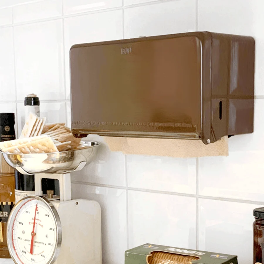 PAPIRRULLE & VÆV DISPENSER BRUN DULTON