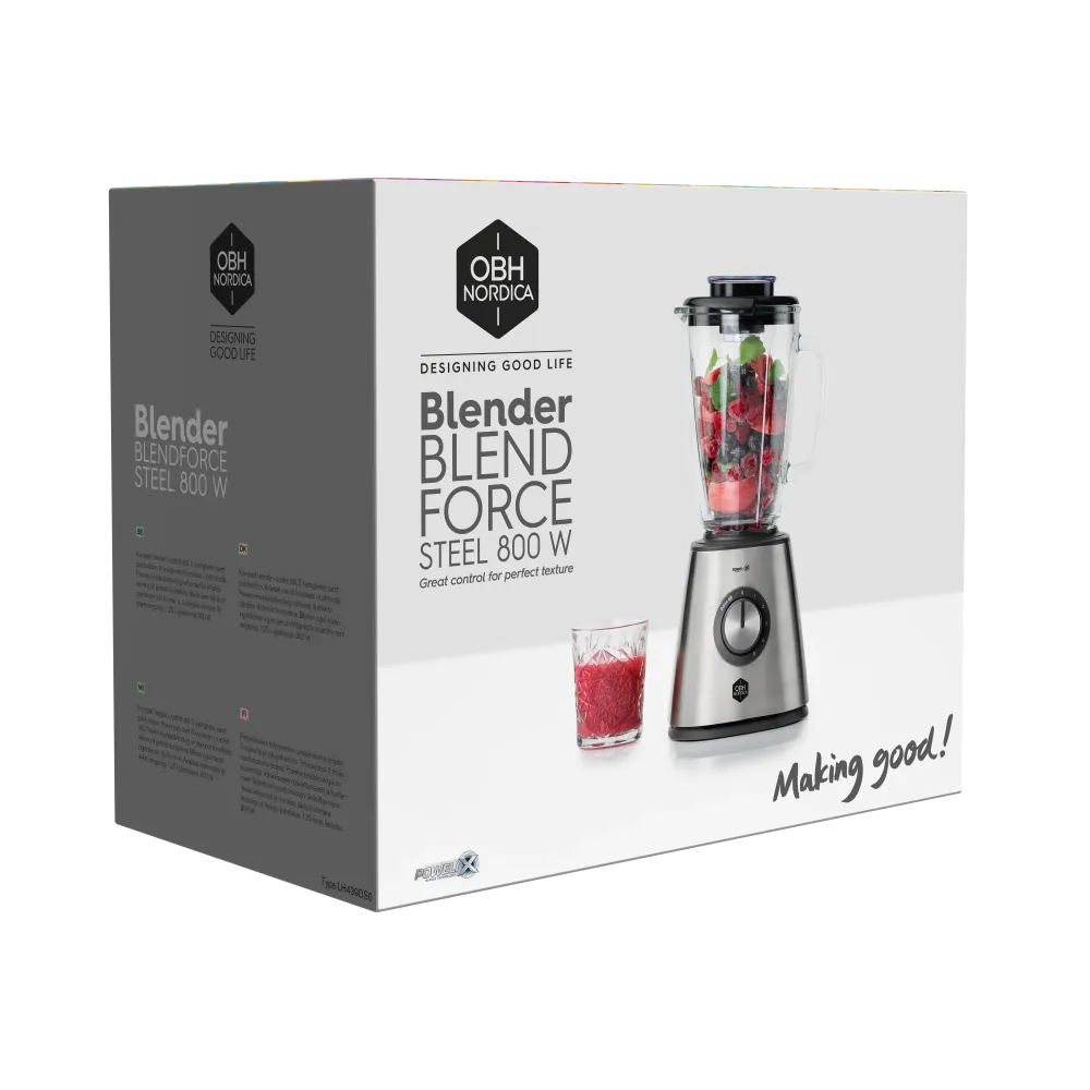 OBH Nordica - Blender Blendforce Steel - 800 W
