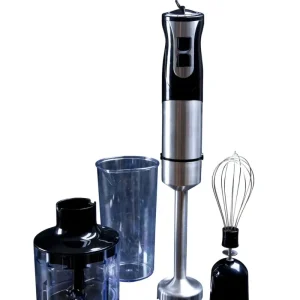 Gastronoma Stavblender m/hakker/pisk/bæger, sort/stainless steel, 1000W