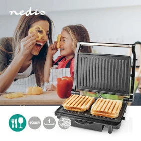 Nedis KAGR121FSR Kontakt Grill 1500 W
