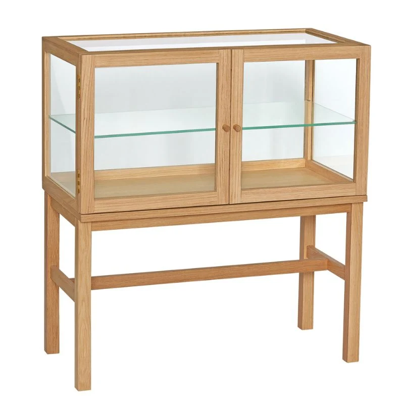 Hübsch Poetic rummelig opbevaringskasse i egetræ og MDF 80x40x88 cm