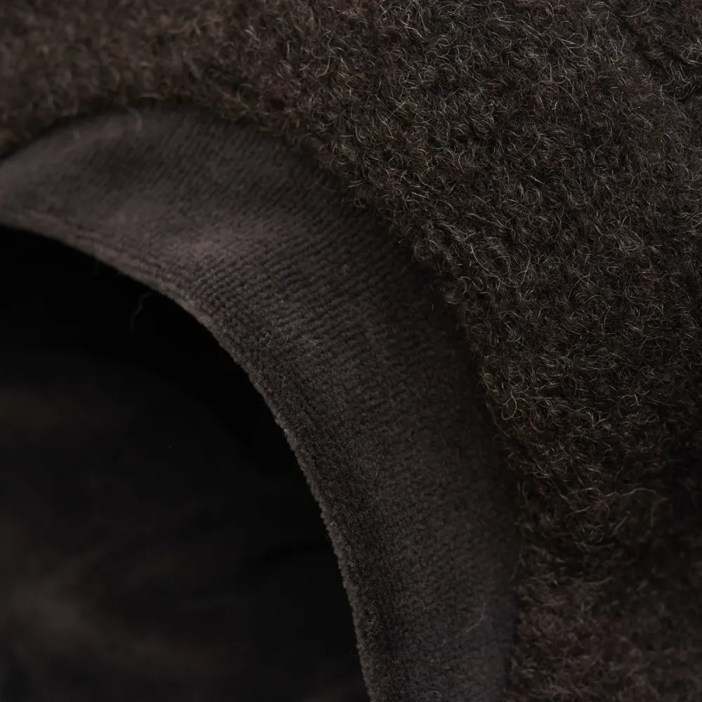Huttelihut Dark Taupe Melange Hue Uld W. Velour Lining