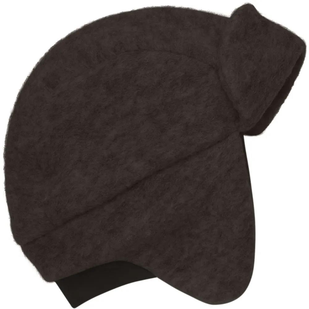 Huttelihut Dark Taupe Melange Hue Uld W. Velour Lining