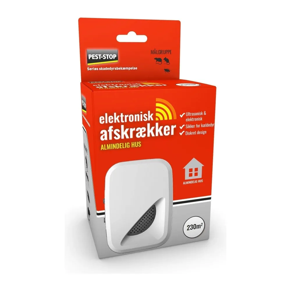 Pest-Stop Elektronisk skadedyrs afskrækker indendørs - mellem hus op til 230 M2 - OUTLET